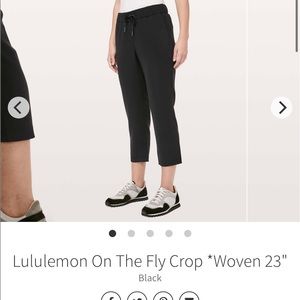 Lululemon on the fly crop woven 23’